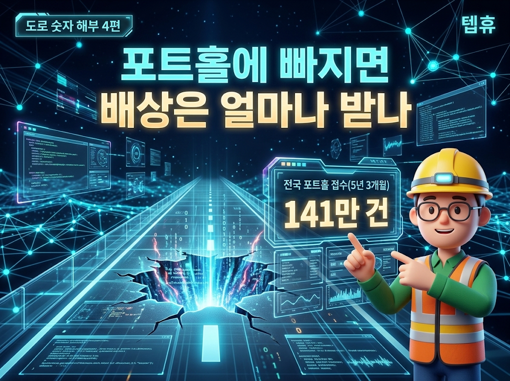 [도로 숫자 해부 ④] 포트홀: 도로 위 지뢰, 배상은 얼마나 받나
